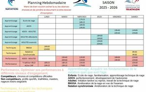 Nouveaux horaires et plus de séances d'entrainement